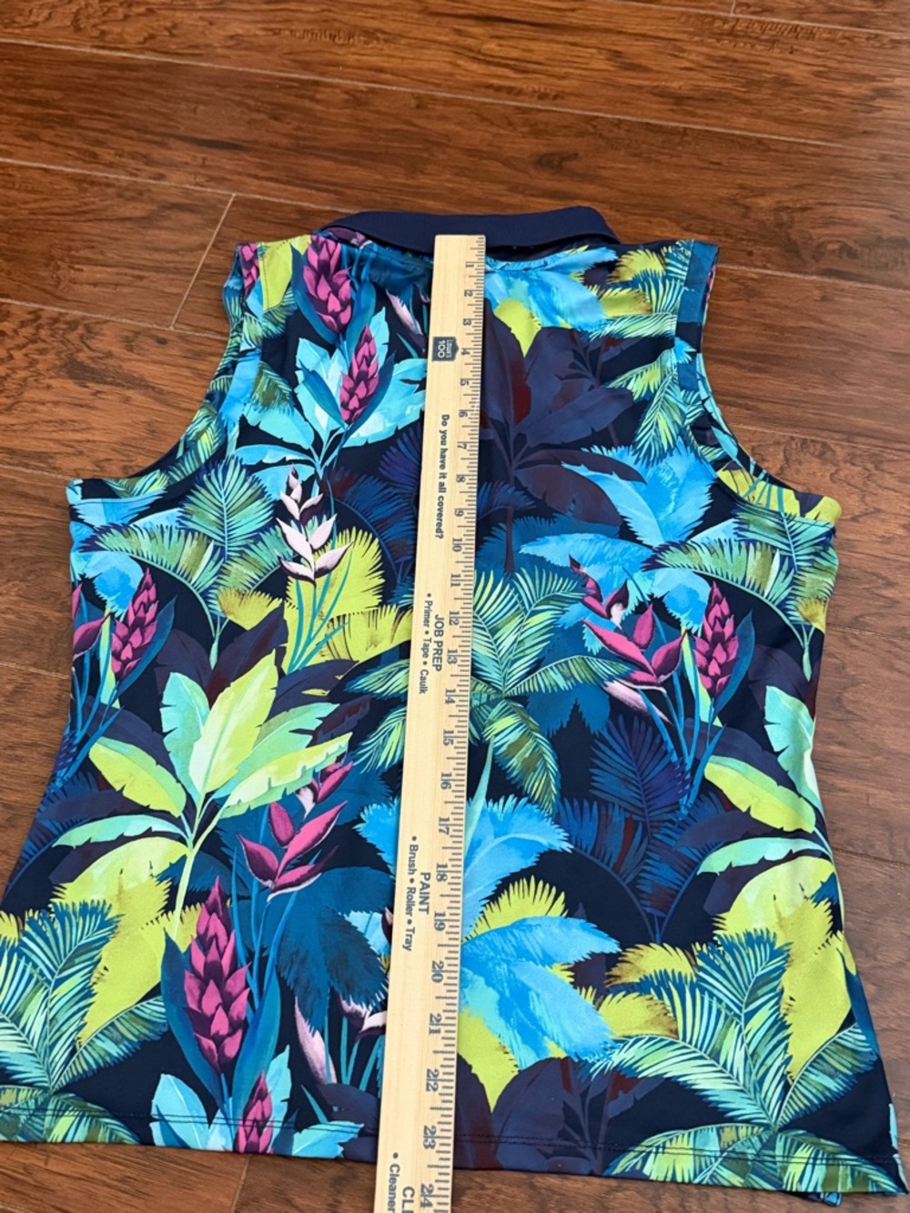 Tommy Bahama NWT Everyday Active Women’s Large Sleeveless Floral Polo Tank Top - Picture 6 of 6